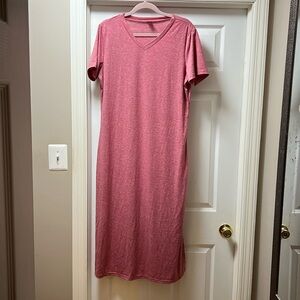 pink maxi dress